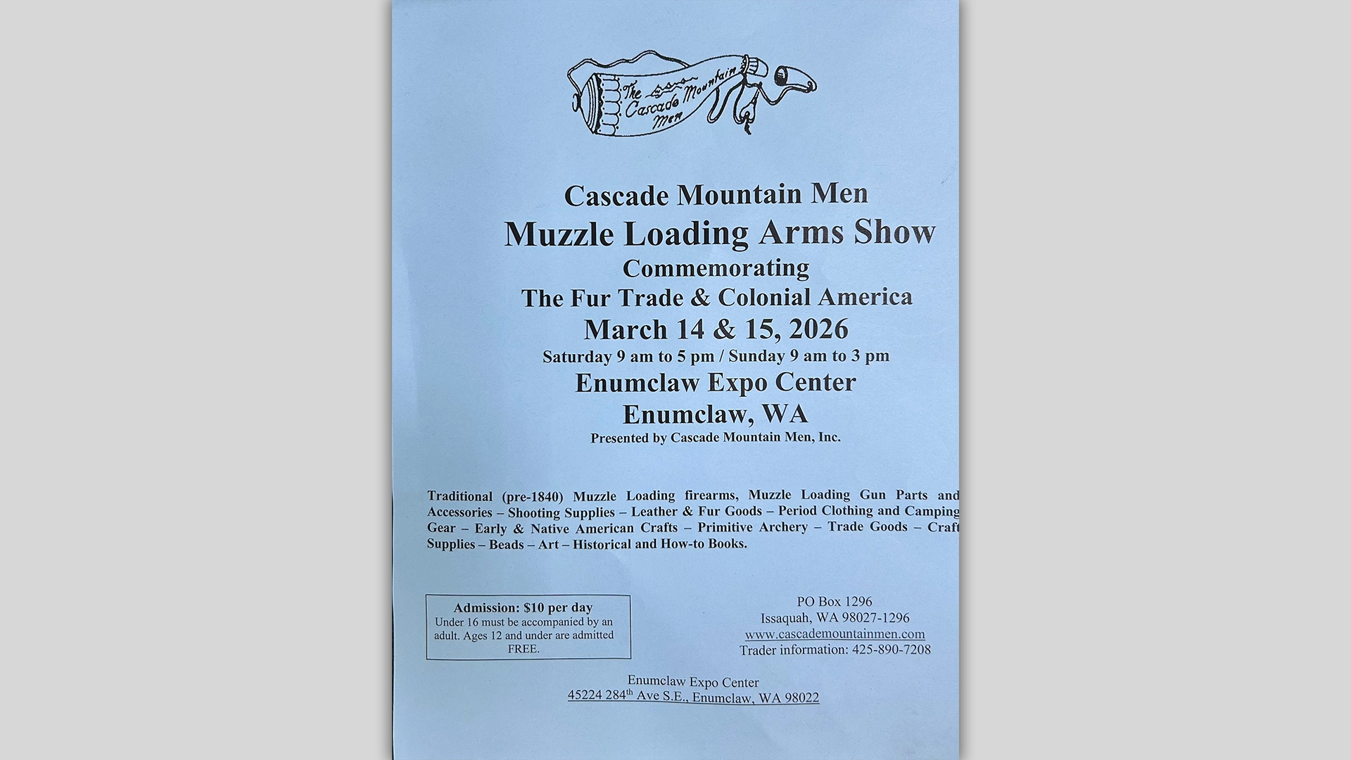 Cascade Mountain Men Muzzle Loading Arms Show