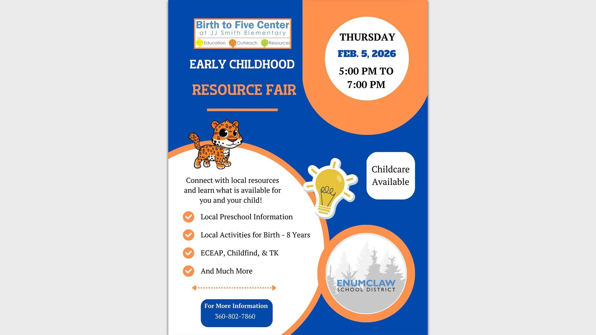 Early Childhood Resources Fair | JJ Smith Elementary in Enumclaw